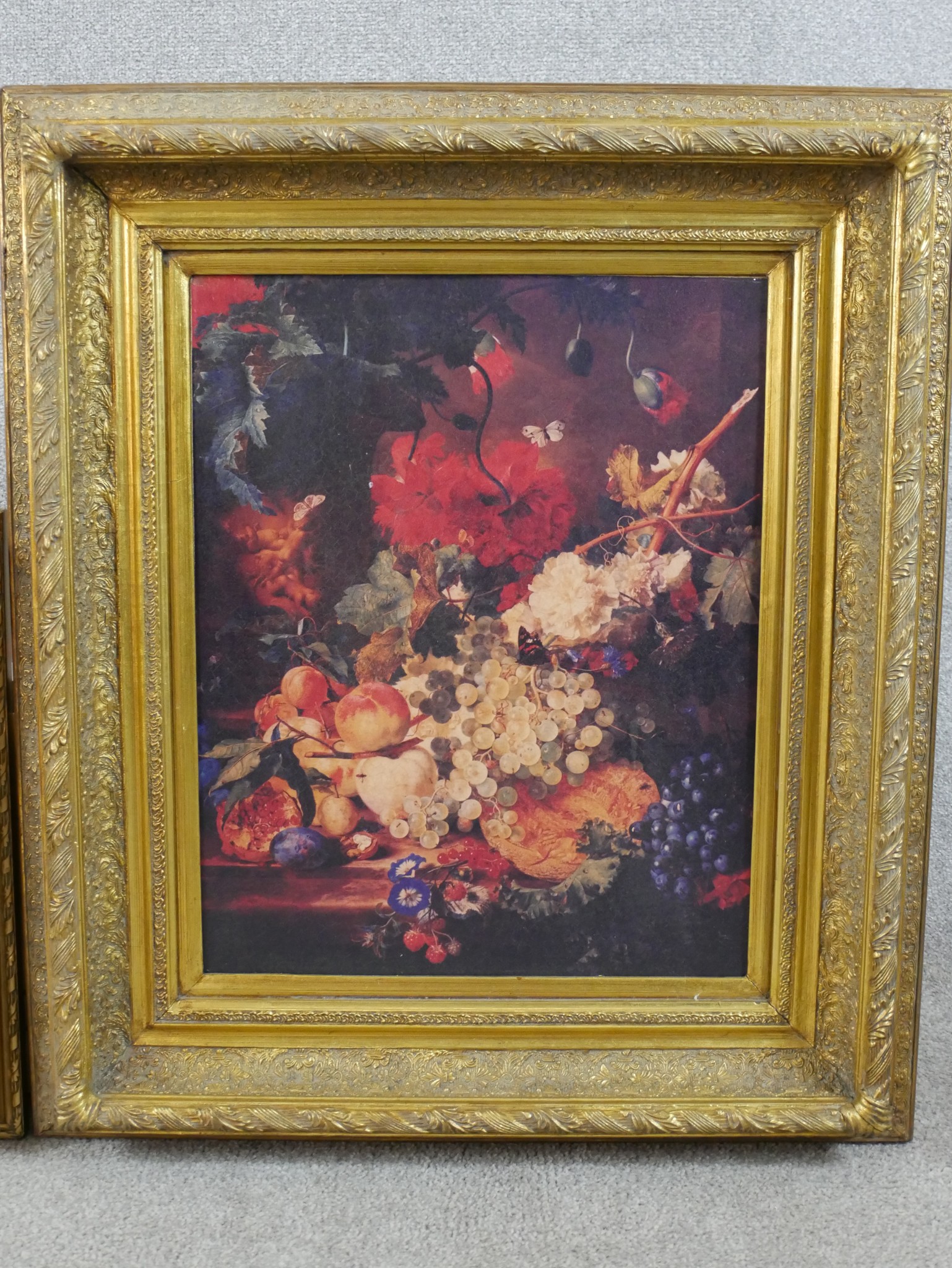 N. Riegen (20th century) still life of a pear and blackberries, oil on canvas, signed and framed, - Image 7 of 9