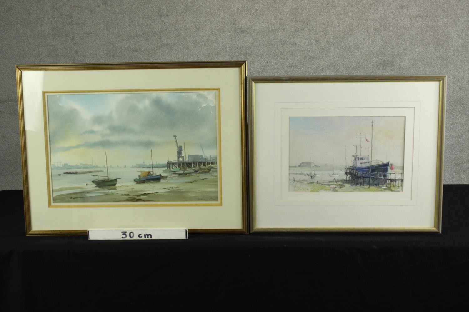 Ashton Cannell (1927-1994), Bugsby Reach, watercolour on paper, signed and framed together with Paul - Image 2 of 11