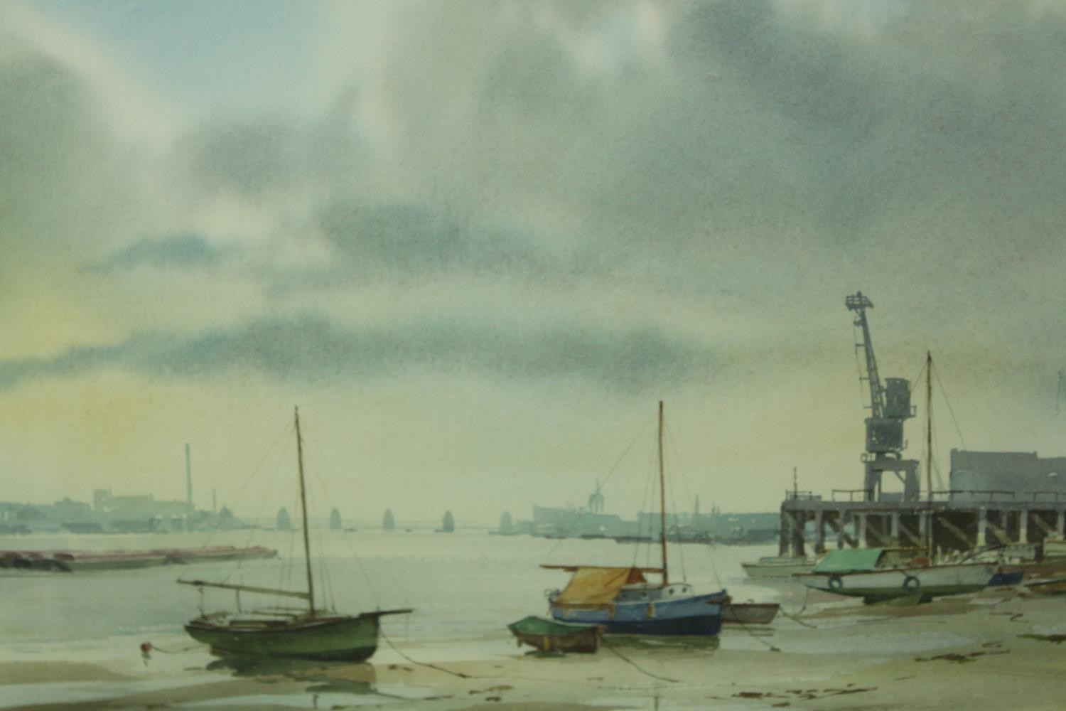 Ashton Cannell (1927-1994), Bugsby Reach, watercolour on paper, signed and framed together with Paul - Image 3 of 11