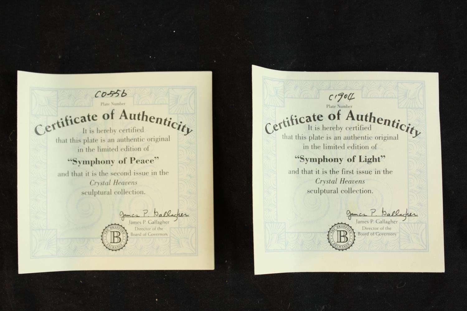 A pair of limited edition Bradford Exchange Crystal Heavens modernist sculptures, Symphony of - Image 12 of 12