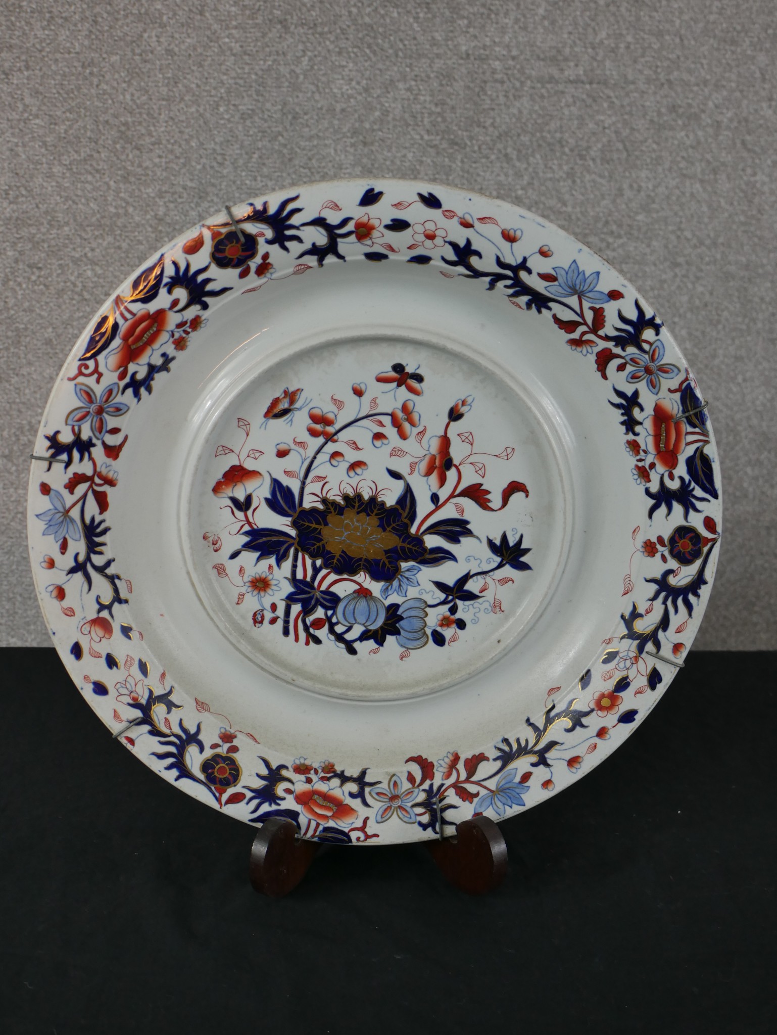 An early 20th century Masons Imari oval meat plate decorated with flowers, together with four - Image 6 of 10