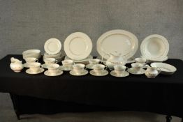An extensive Royal Doulton Fairfax pattern tea and dinner service comprising of cups, saucers,