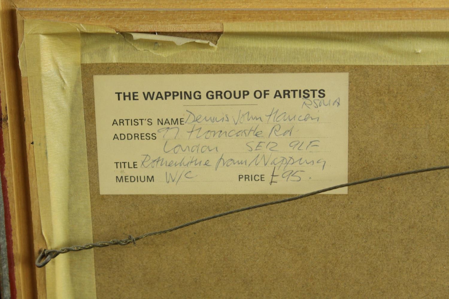 Aston Canell (1927-1994) A Break in the Cloud, sun over the River Thames, watercolour on paper, - Image 10 of 10