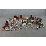 Over 100 pieces of contemporary dolls house furniture and accessories. H.17 W.17 D.5cm largest