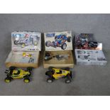 Three boxed scale model vehicles to include Kyosho 1:10 Lazer ZX remote control car, Tamiya 1:10