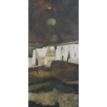 20th century Iraqi School, houses of Northern, Iraq, oil on canvas, framed. H.95 W.47cm