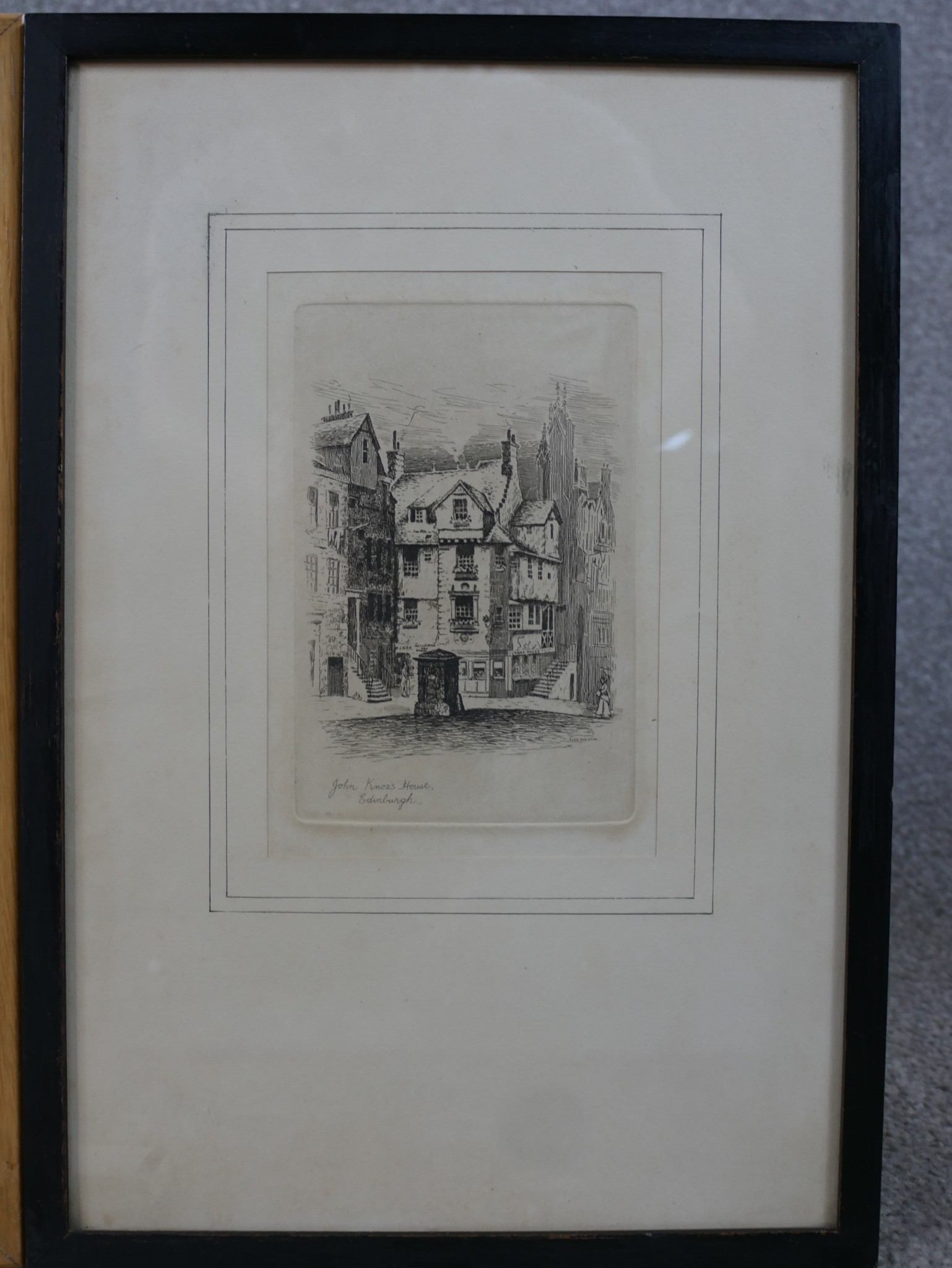 Three 20th century black and white etchings of various buildings to include Florence Page (1889- - Image 6 of 12