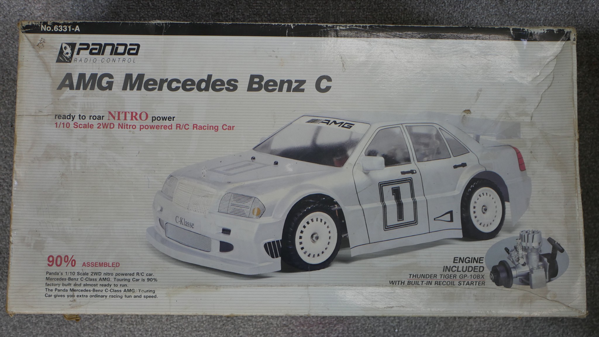 Two boxed scale model cars to include Panda 1:10 AMG Mercedes Benz & Tamiya 1:12 Porsche Turbo RSR - Image 3 of 8