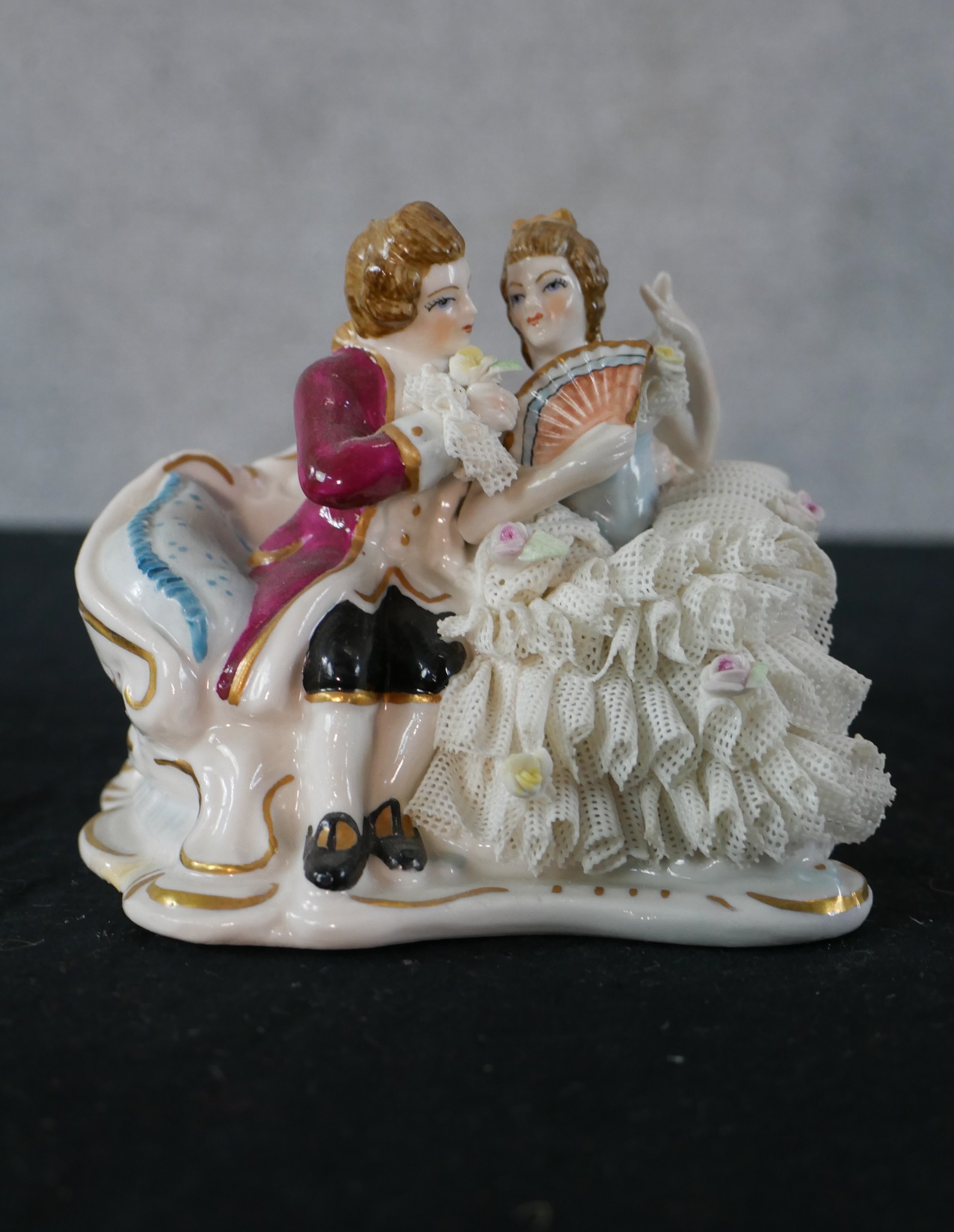Ten assorted porcelain figures to include Royal Doulton Bedtime Story HN2059, a German porcelain - Image 5 of 9