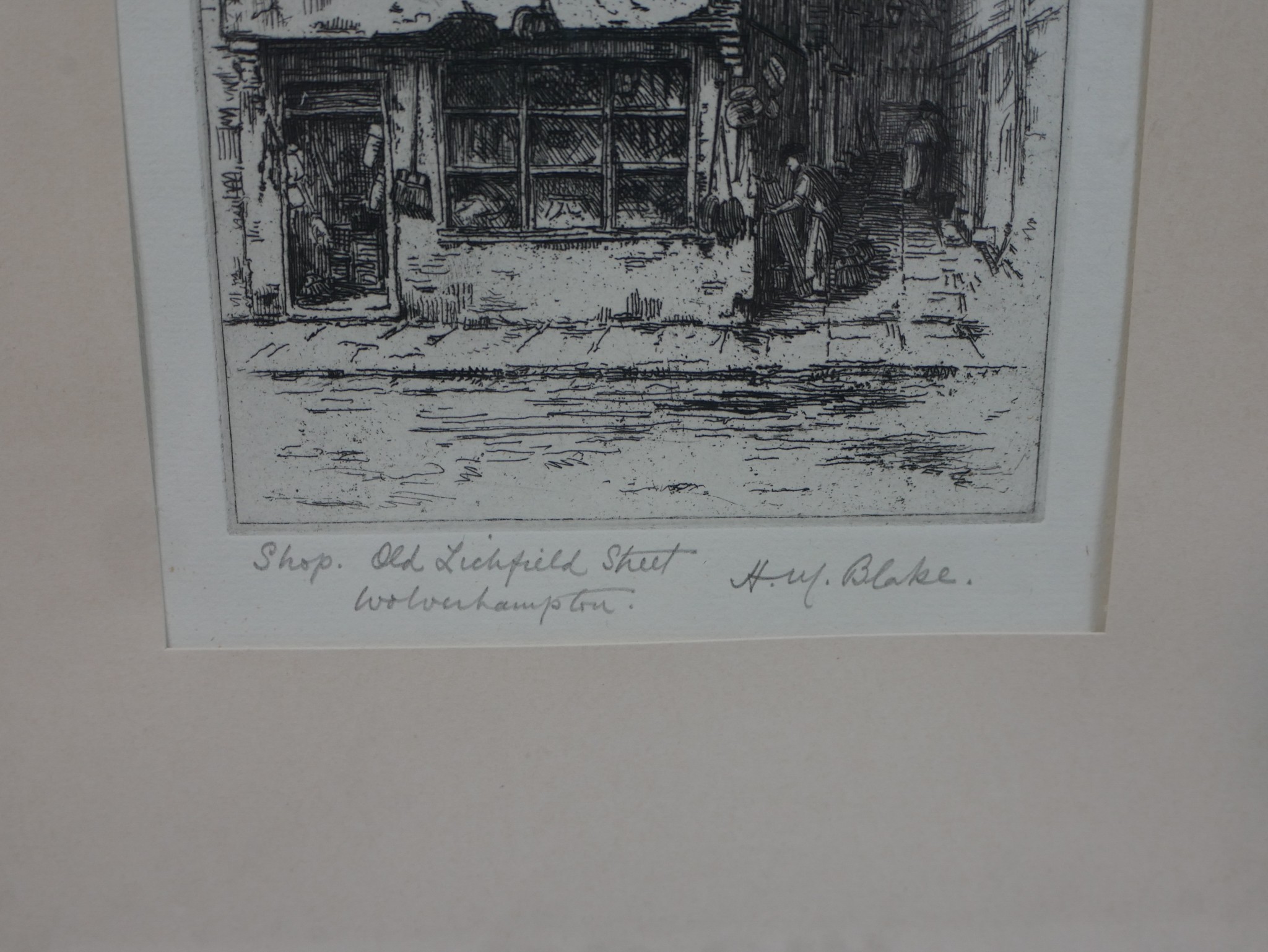 Three 20th century black and white etchings of various buildings to include Florence Page (1889- - Image 9 of 12