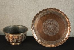 A 20th century Northern Iraqi bowl with floral geometric pattern together with a 20th century