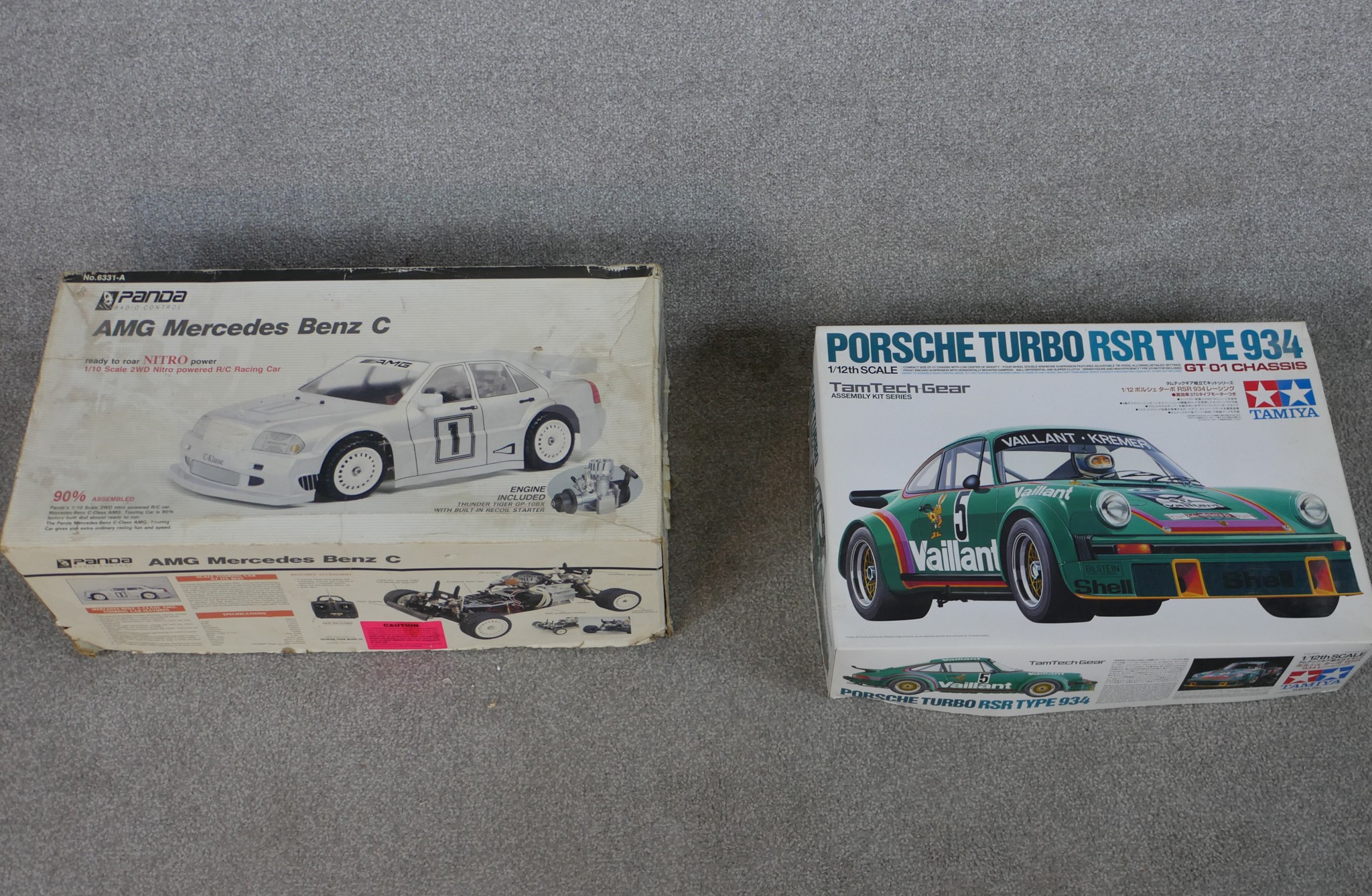 Two boxed scale model cars to include Panda 1:10 AMG Mercedes Benz & Tamiya 1:12 Porsche Turbo RSR - Image 2 of 8