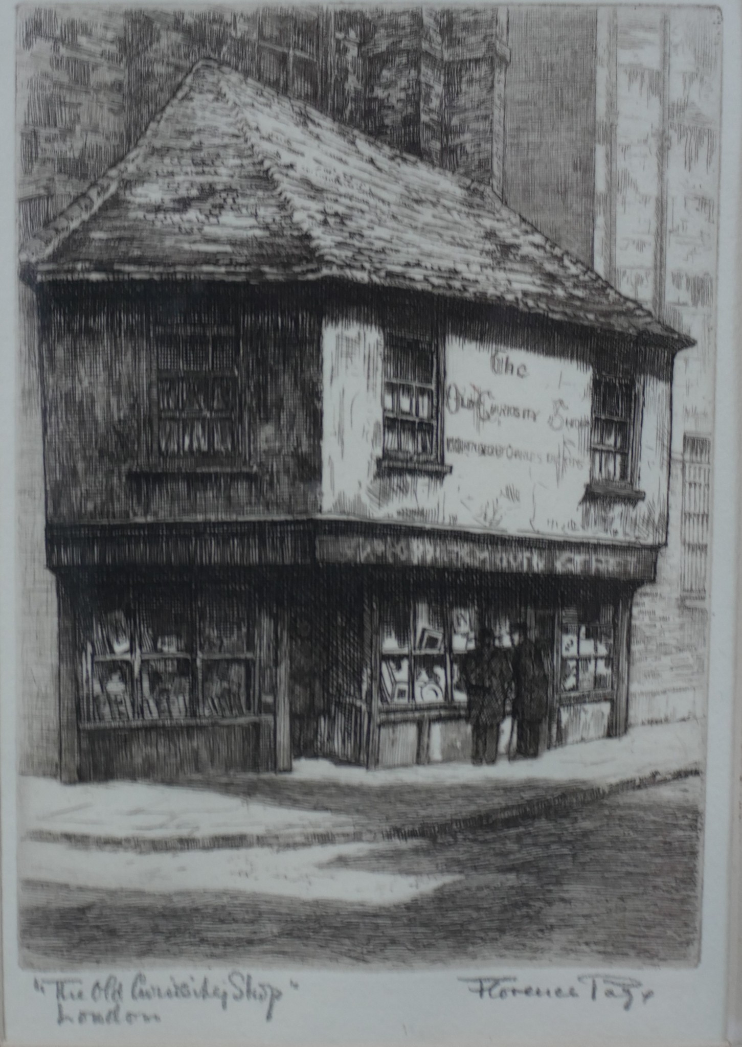 Three 20th century black and white etchings of various buildings to include Florence Page (1889- - Image 3 of 12