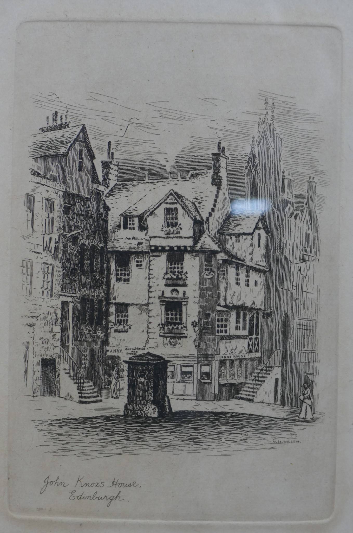 Three 20th century black and white etchings of various buildings to include Florence Page (1889- - Image 7 of 12