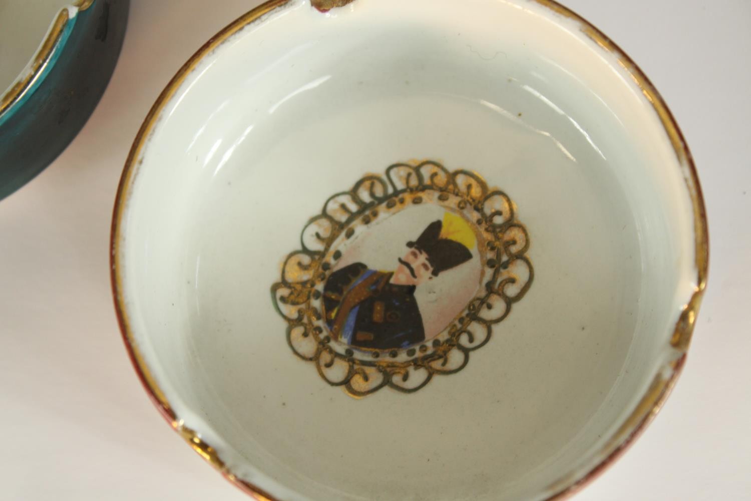 Shah of Persia: a collection of continental ceramics, a plate decorated with a foliate design red - Image 6 of 11