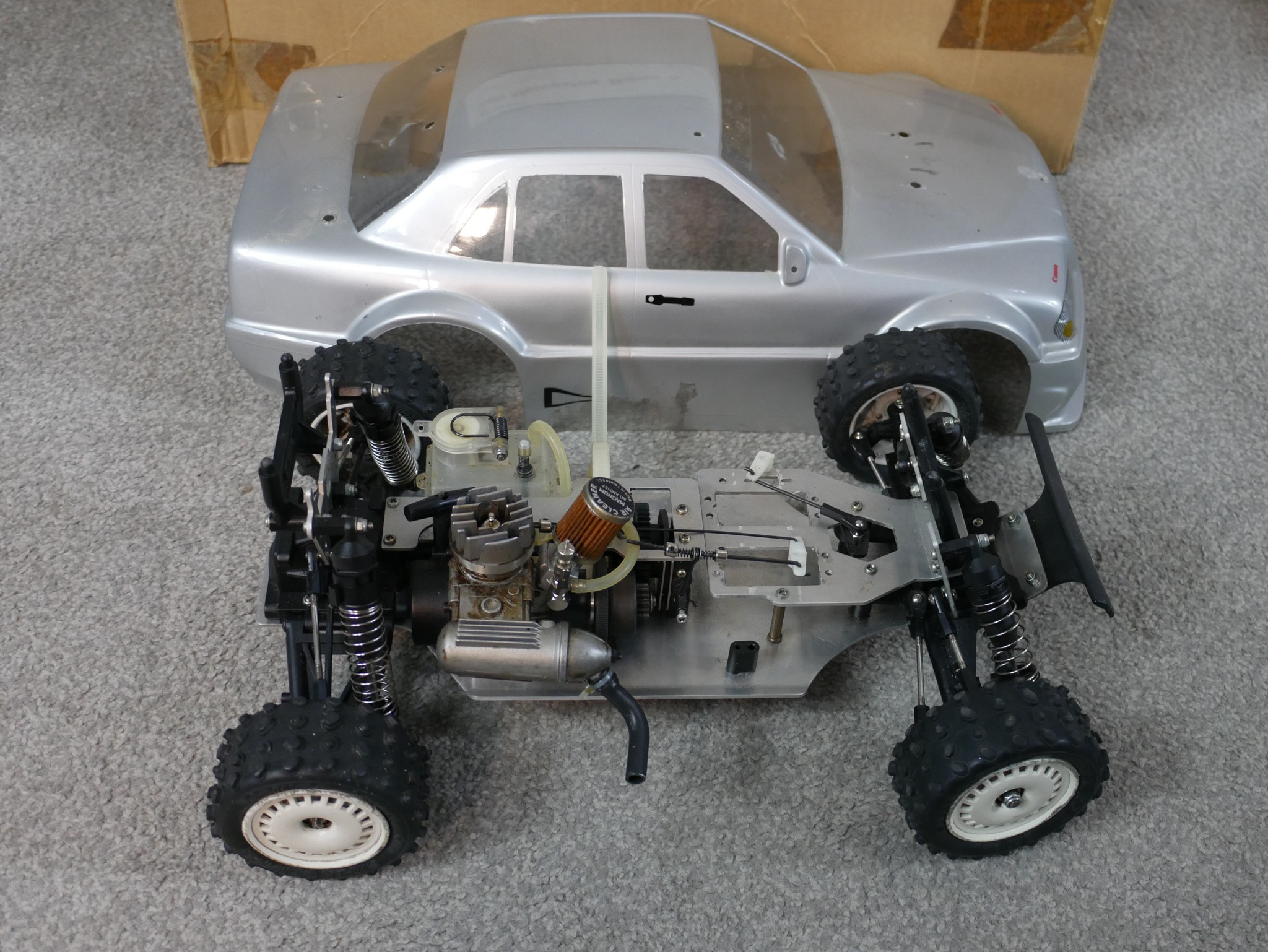 Two boxed scale model cars to include Panda 1:10 AMG Mercedes Benz & Tamiya 1:12 Porsche Turbo RSR - Image 6 of 8