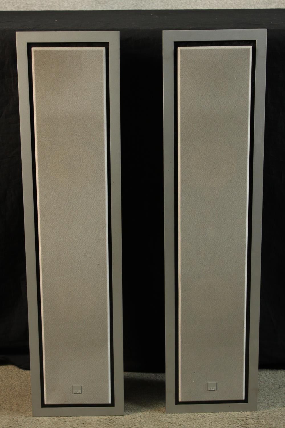 A pair of contemporary Bowers and Wilkins floor standing speakers. H.80cm. (each)