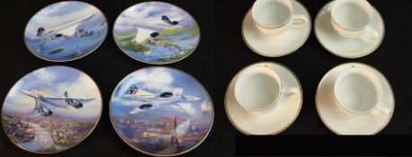 A set of four Westminster Collection porcelain collectors from the Supersonic Skylines series by Tim