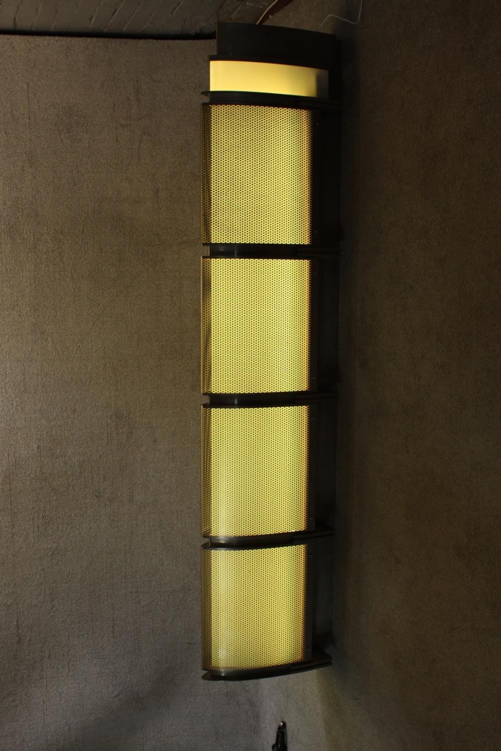 A 20th century heavy metal industrial floor standing interchangeable light fitting. H.231 W.24 D. - Image 9 of 11