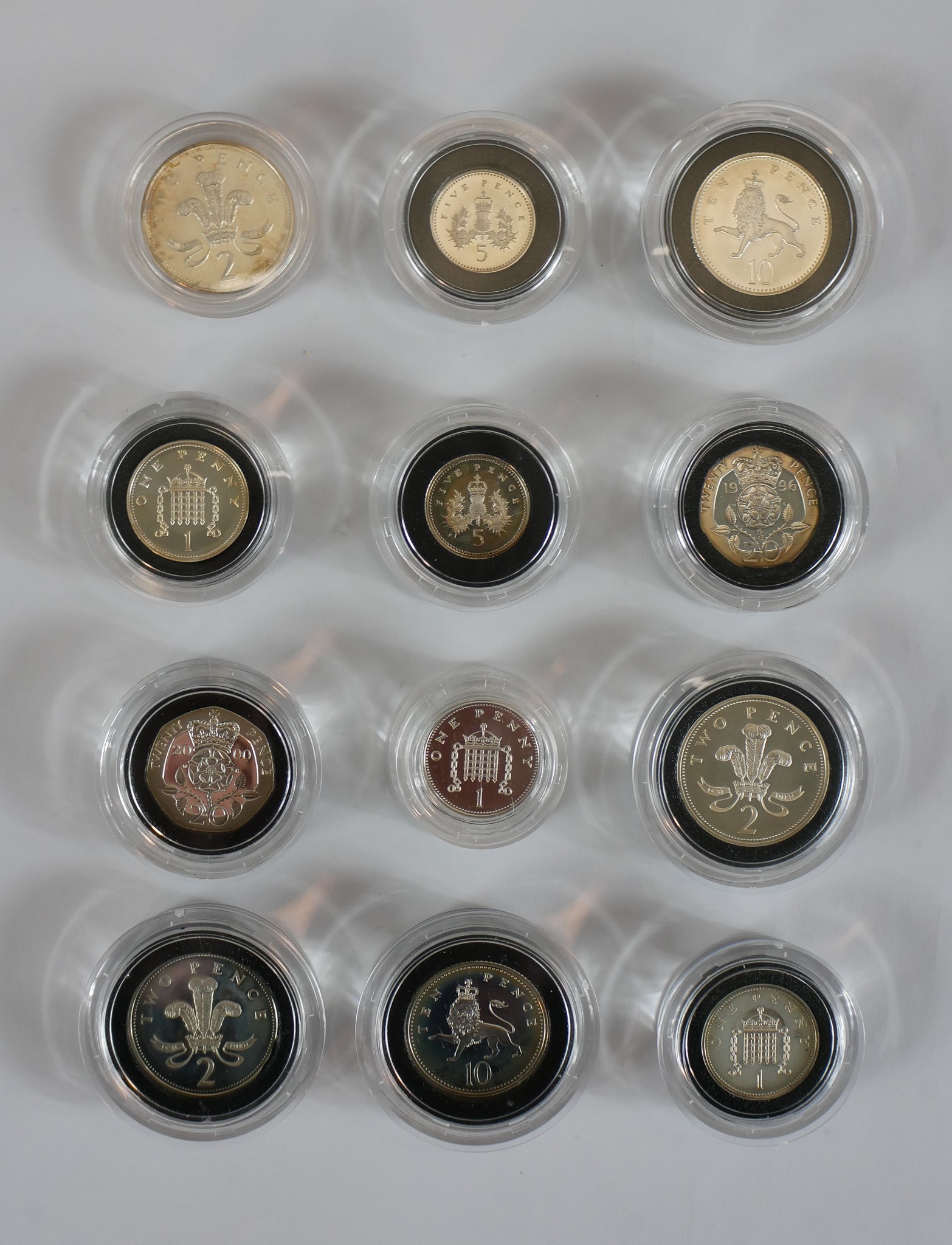 A small quantity of late 20th century silver proof British coins.