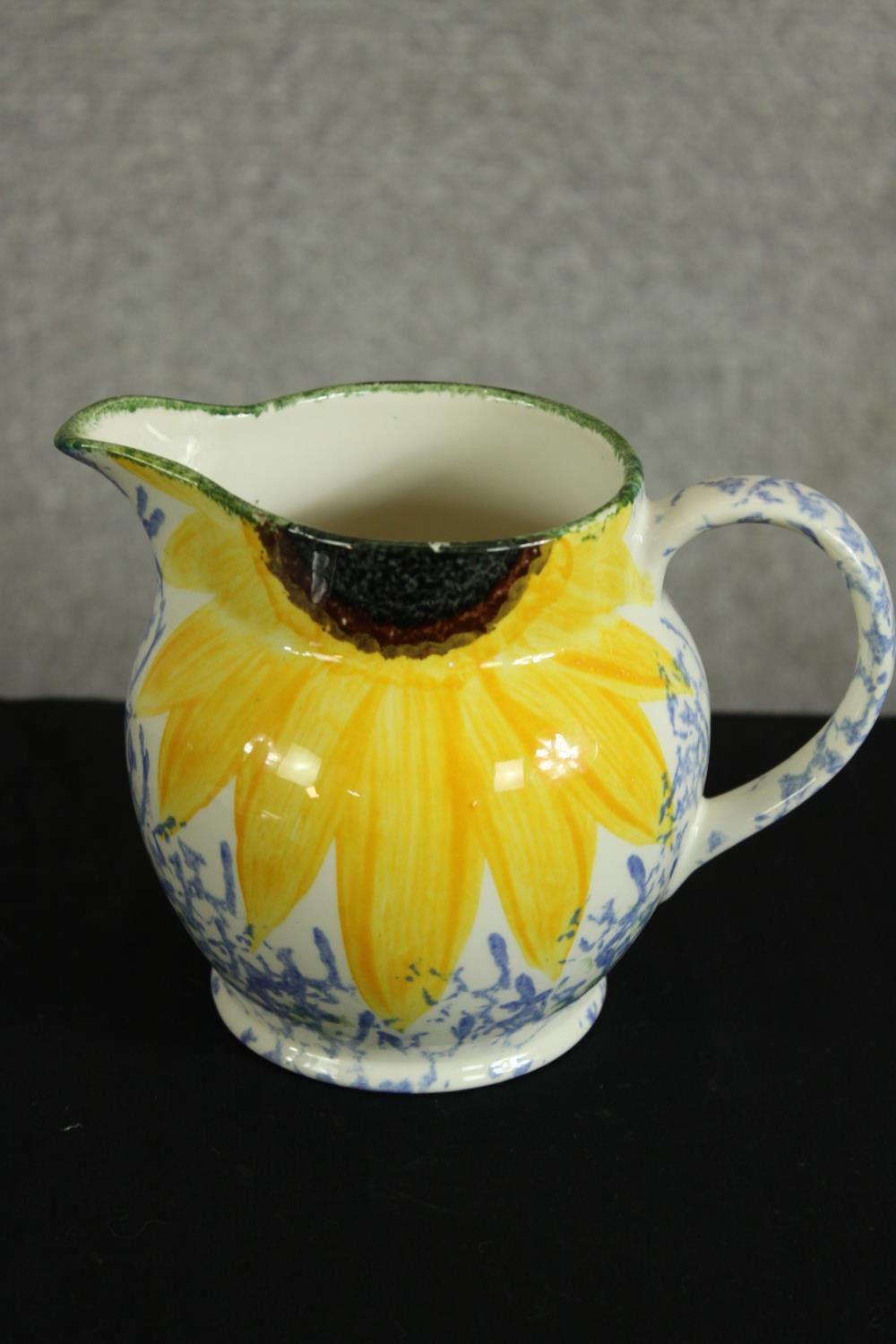 Four items of Poole Pottery 'Vincent Sunflower' including two jugs, spaghetti jar and cover and a - Image 6 of 11