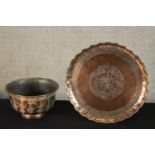 A 20th century Northern Iraqi bowl with floral geometric pattern together with a 20th century