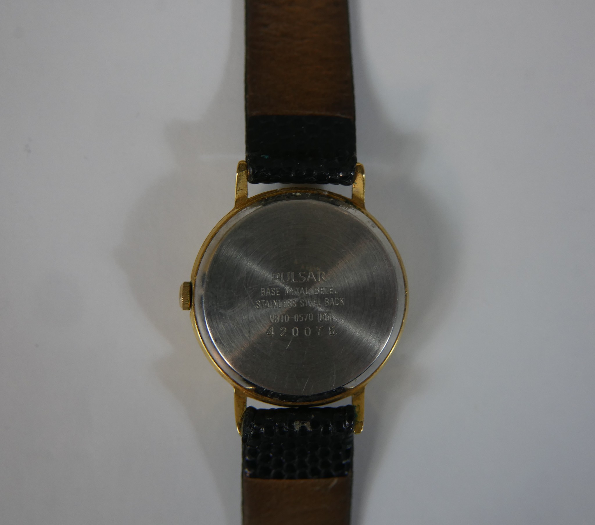 Three 20th century wristwatches to include a yellow metal cased Bulova watch, a yellow metal cased - Image 5 of 7