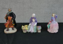 Three Royal Doulton porcelain figures to include Good King Wenceslas HN2118, Granny's Heritage