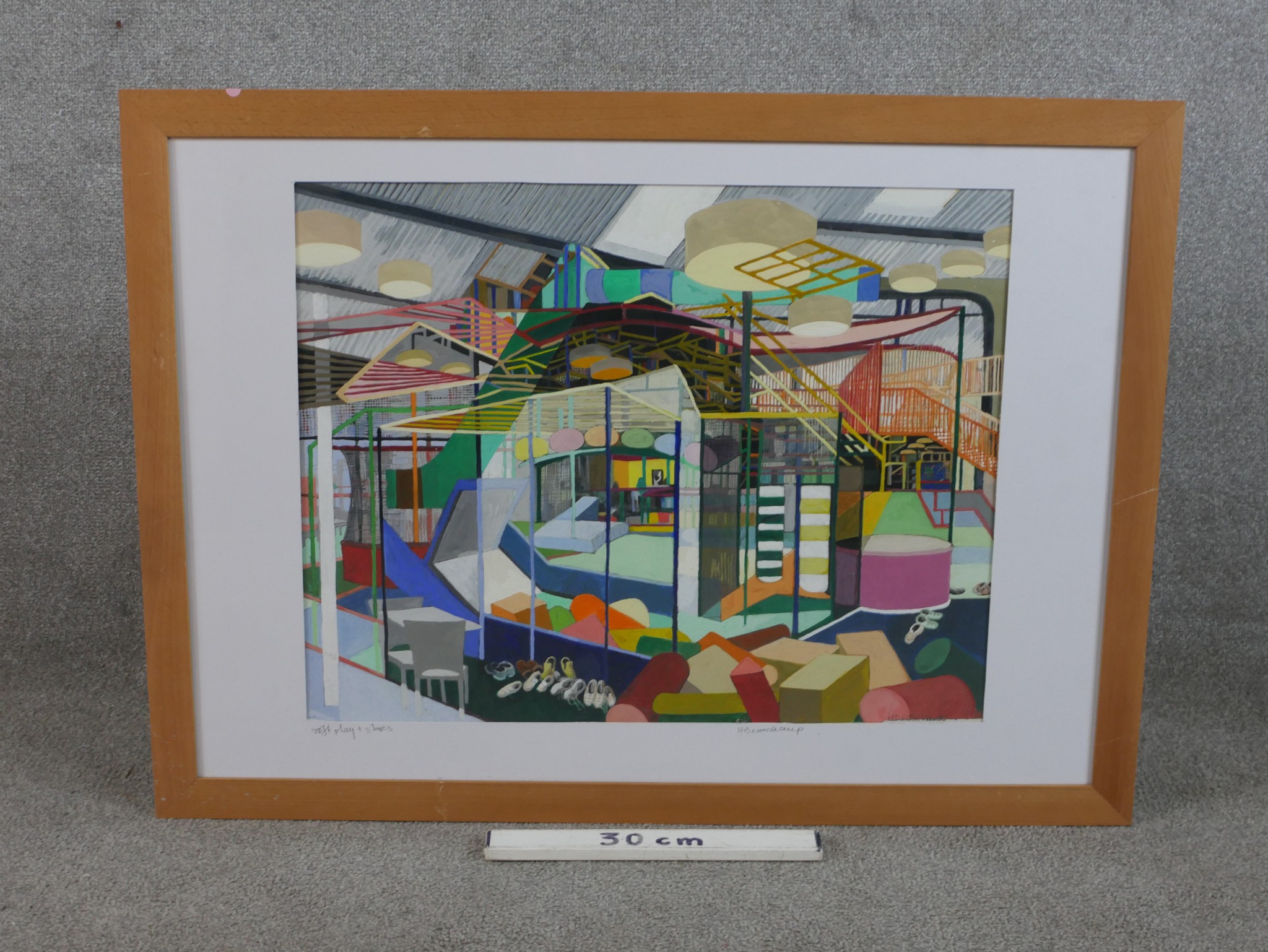 Hilary Beauchamp (Contemporary) Soft Play & Shoes, coloured print on paper, pencil signed and - Image 5 of 5