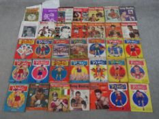 Various mid 20th century boxing related magazines to include The Ring & Boxing and Wrestling. H.28