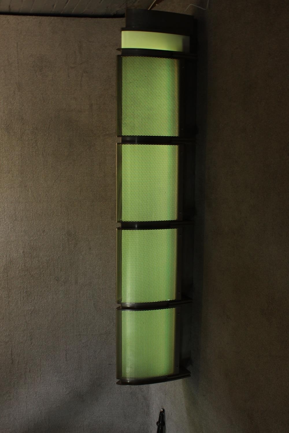 A 20th century heavy metal industrial floor standing interchangeable light fitting. H.231 W.24 D. - Image 5 of 11