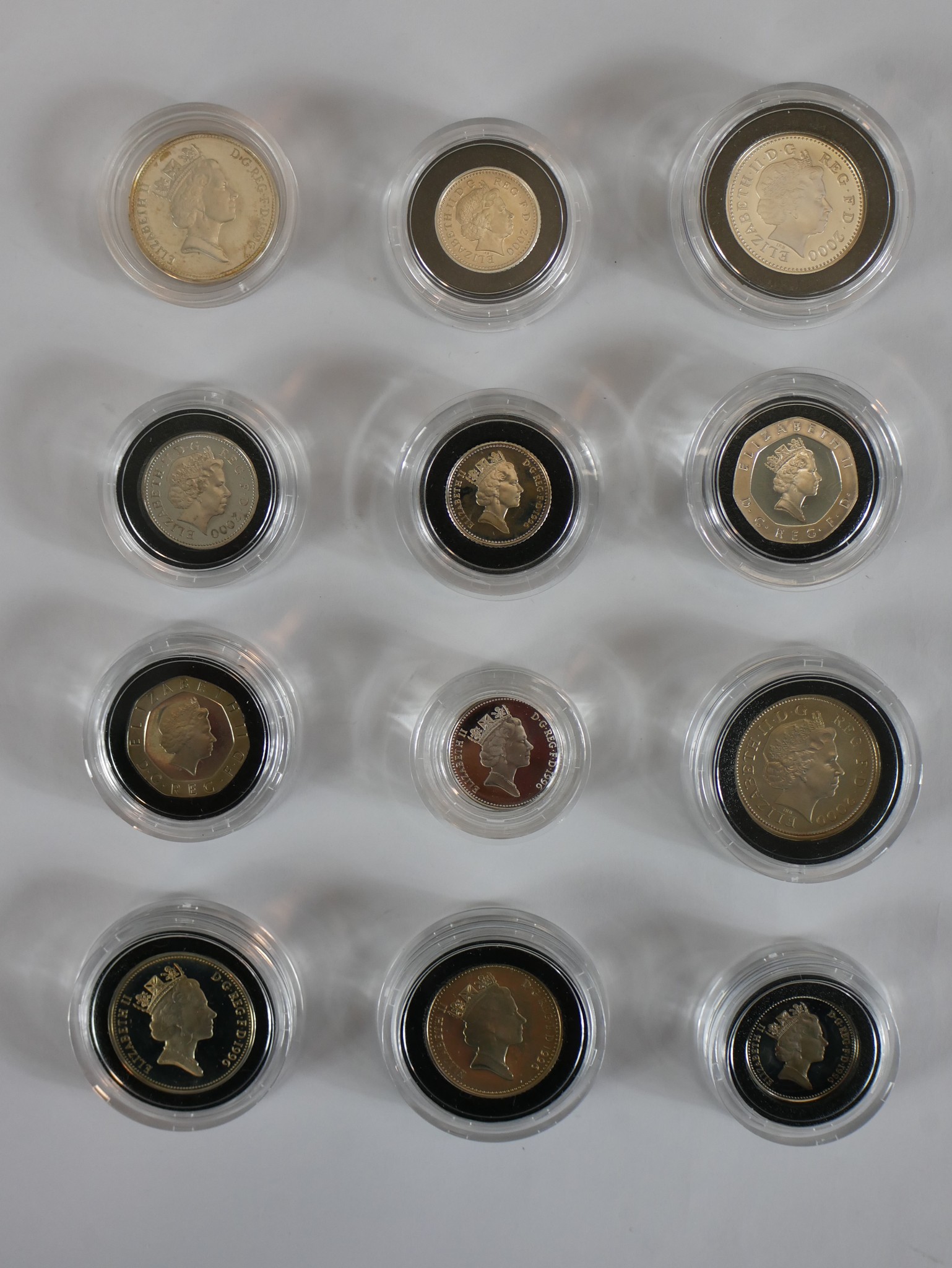 A small quantity of late 20th century silver proof British coins. - Image 2 of 2