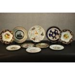 A collection of ten ceramic limited edition plates, Royal Worcester 'Exotic Butterflies', Wedgwood