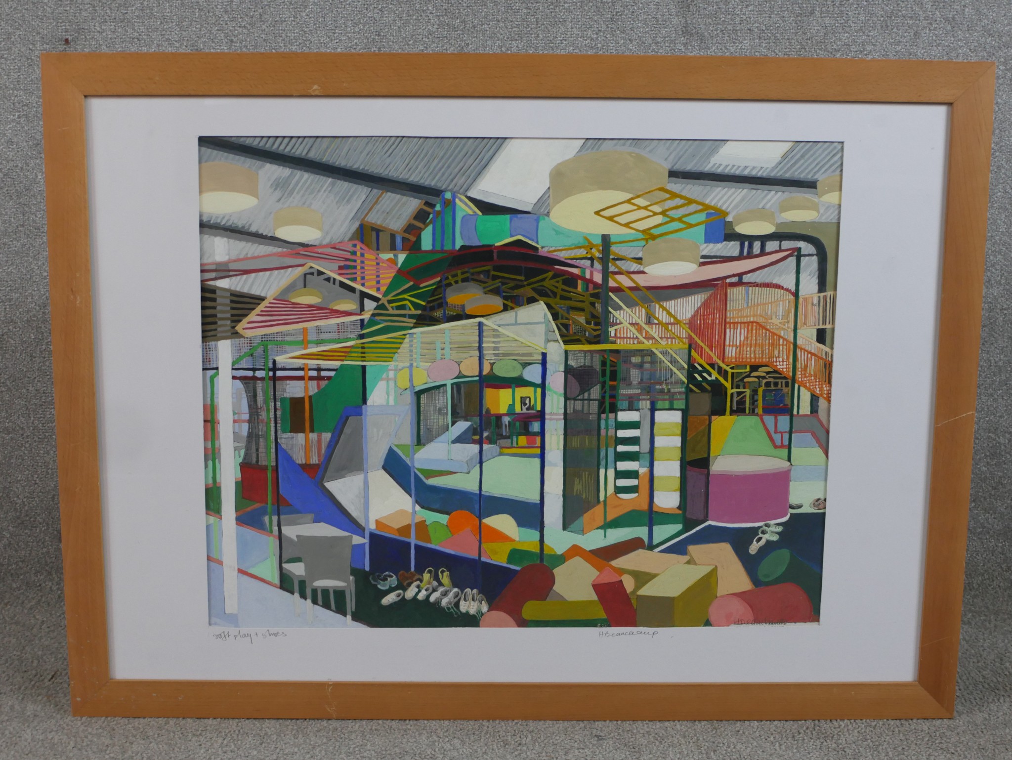 Hilary Beauchamp (Contemporary) Soft Play & Shoes, coloured print on paper, pencil signed and - Image 2 of 5