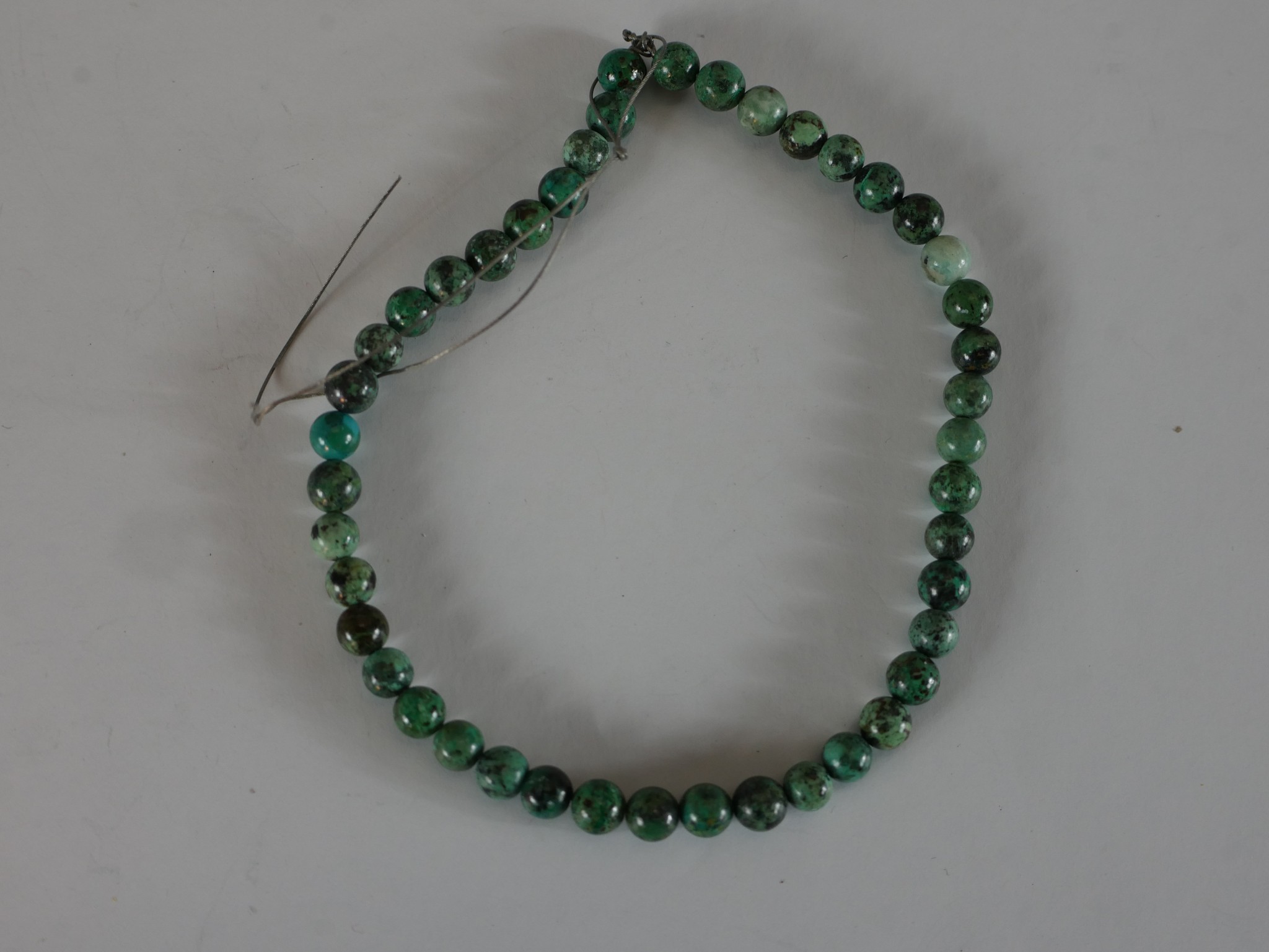 A collection of eight strings of turquoise chips, nuggets and polished round beads. 40cm longest - Image 7 of 7