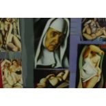 Foxy (Contemporary), a collage of a nun and semi nude females, signed and framed. H.45 W.63cm.