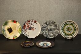 A collection of six commemorative and limited edition ceramic plates including, Royal Worcester