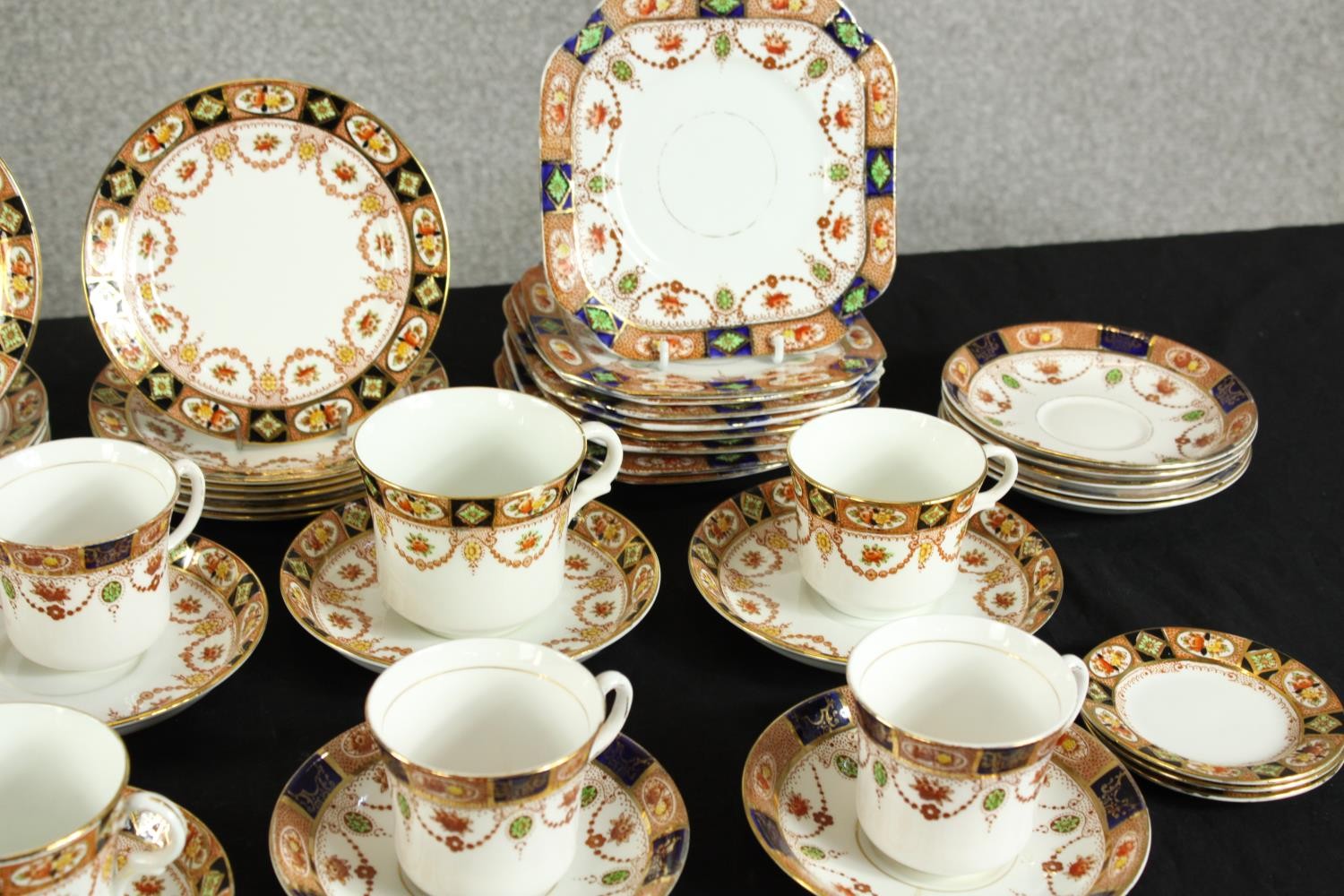 Two 20th century Sutherland China part tea and dinner sets decorated with sprays of flowers, marks - Image 4 of 10