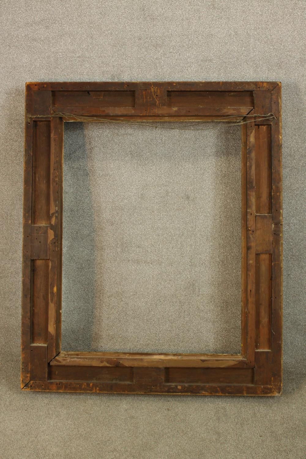 A 19th/ early 20th century Rococo style rectangular gilt frame. H.120 W.100cm. - Image 3 of 3