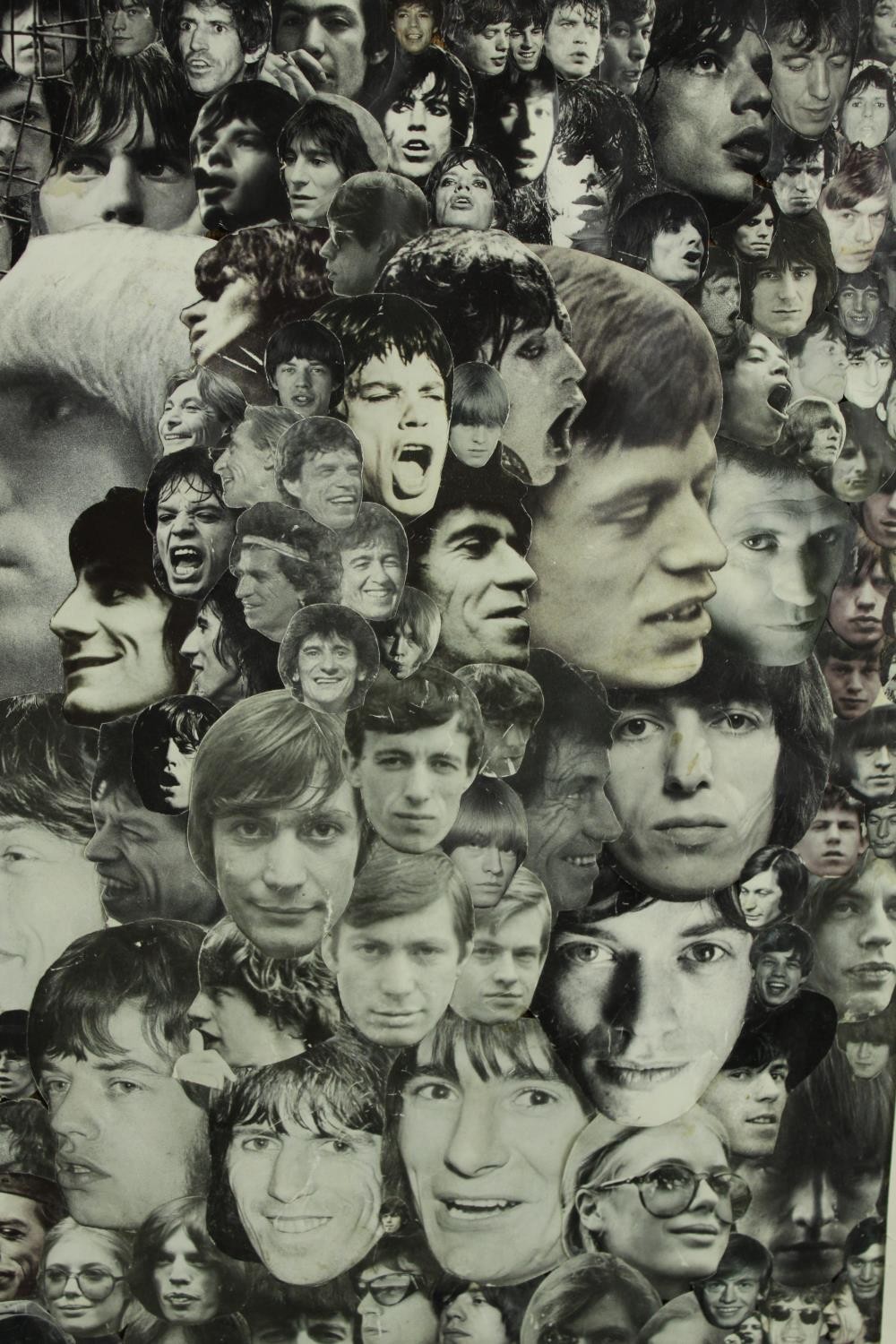 Foxy (Contemporary) two black and white collages of the Rolling Stones and Beatles, each signed. H. - Image 4 of 7