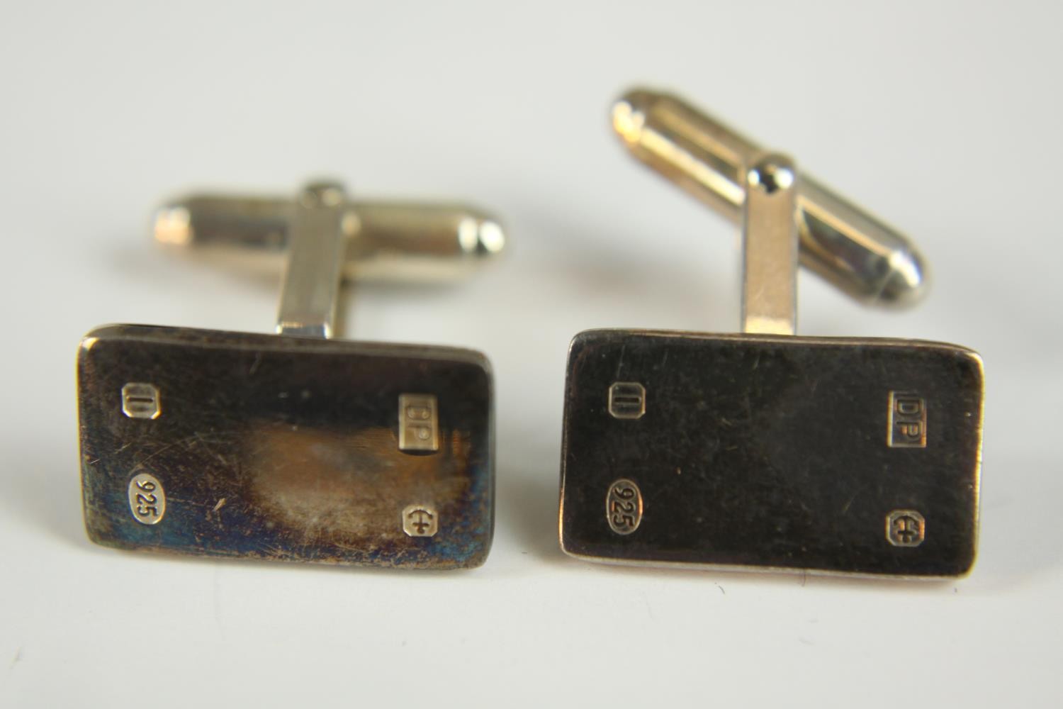 A collection of cufflinks, including two pairs of silver cufflinks one in the form of a Celtic - Image 5 of 7