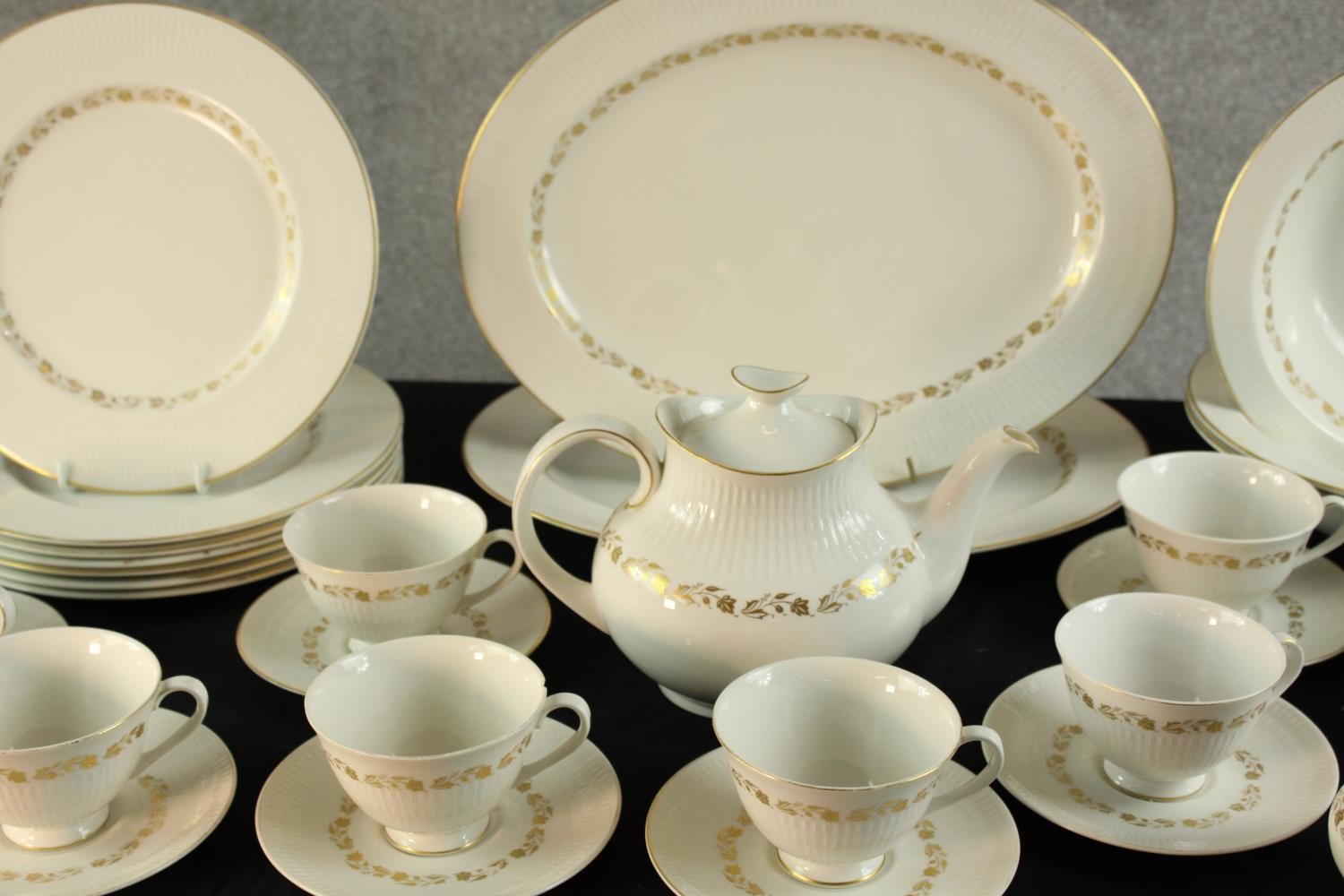 An extensive Royal Doulton Fairfax pattern tea and dinner service comprising of cups, saucers, - Image 5 of 12