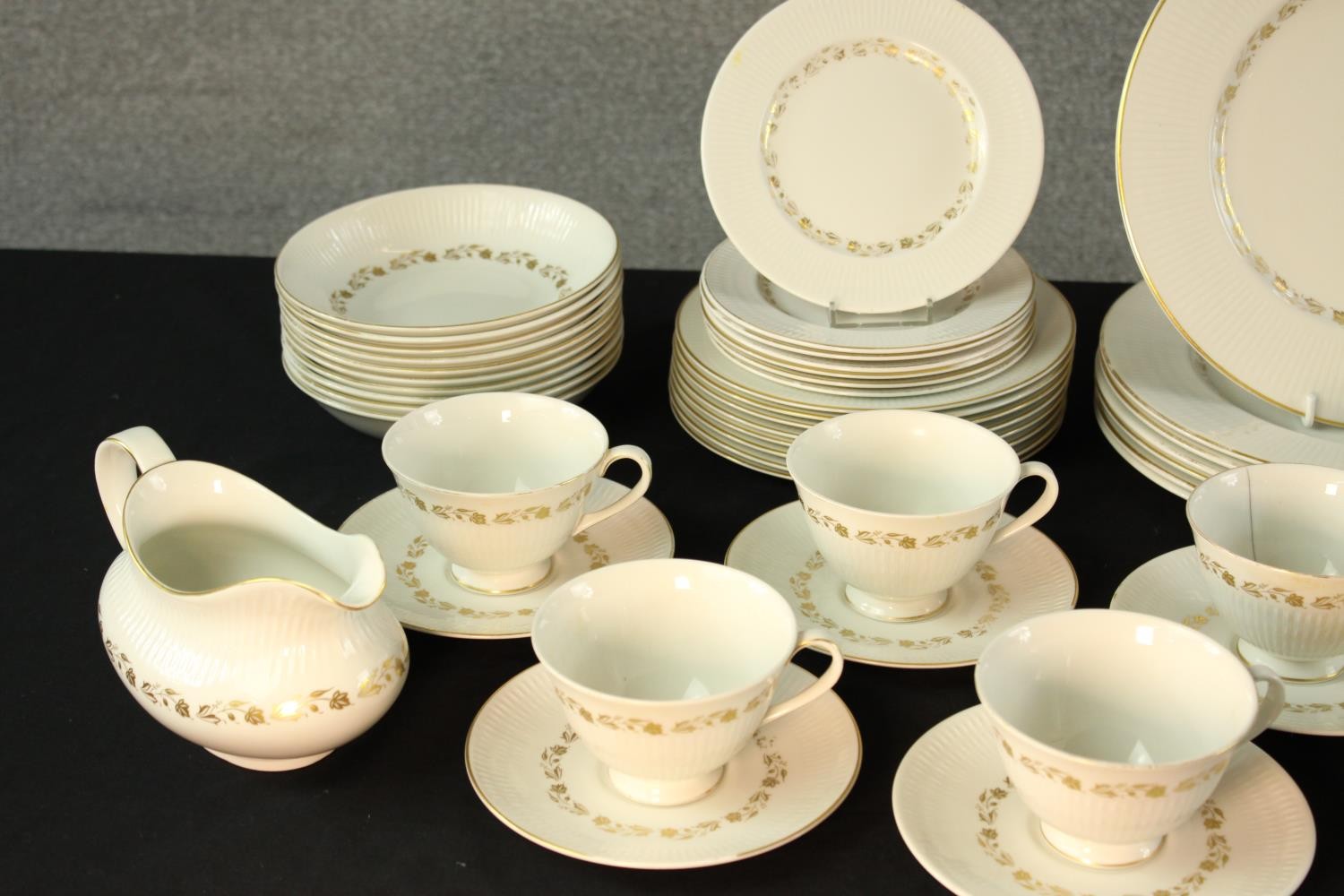 An extensive Royal Doulton Fairfax pattern tea and dinner service comprising of cups, saucers, - Image 3 of 12