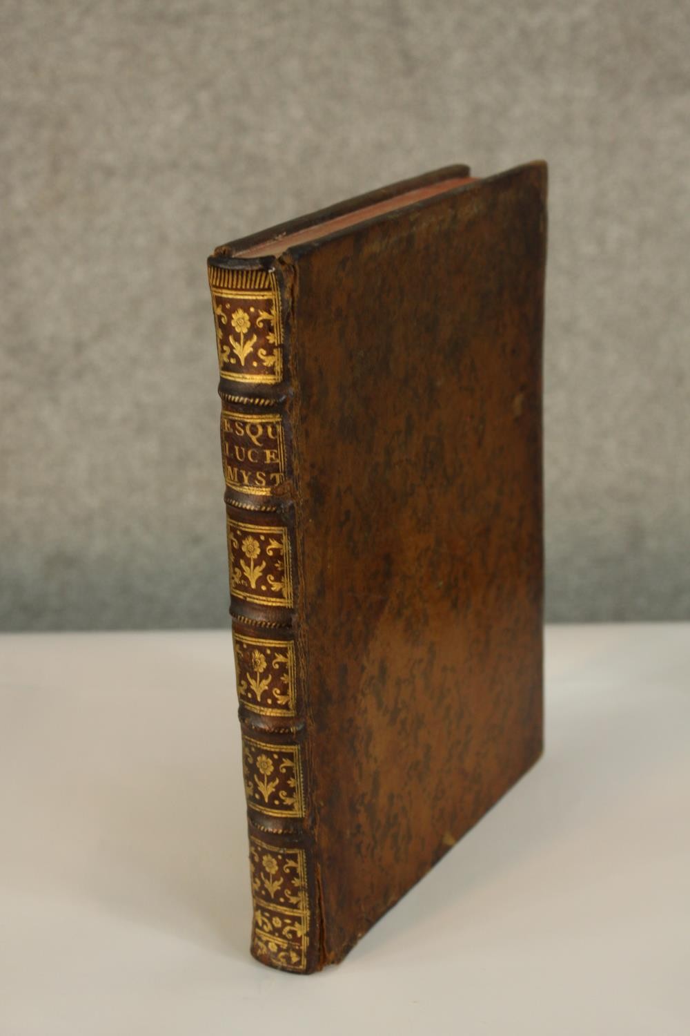 Josepho Lopez Ezquerra, Lucerna Mystica, a leather bound volume with gilt highlighted spine