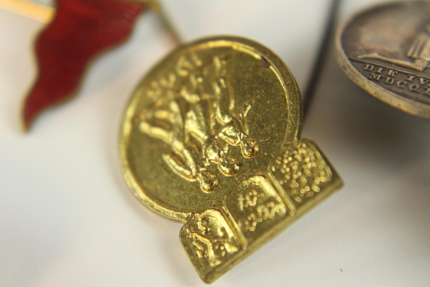 A collection of Danish silver, brass and white metal badges, buttons and pins. - Image 6 of 10