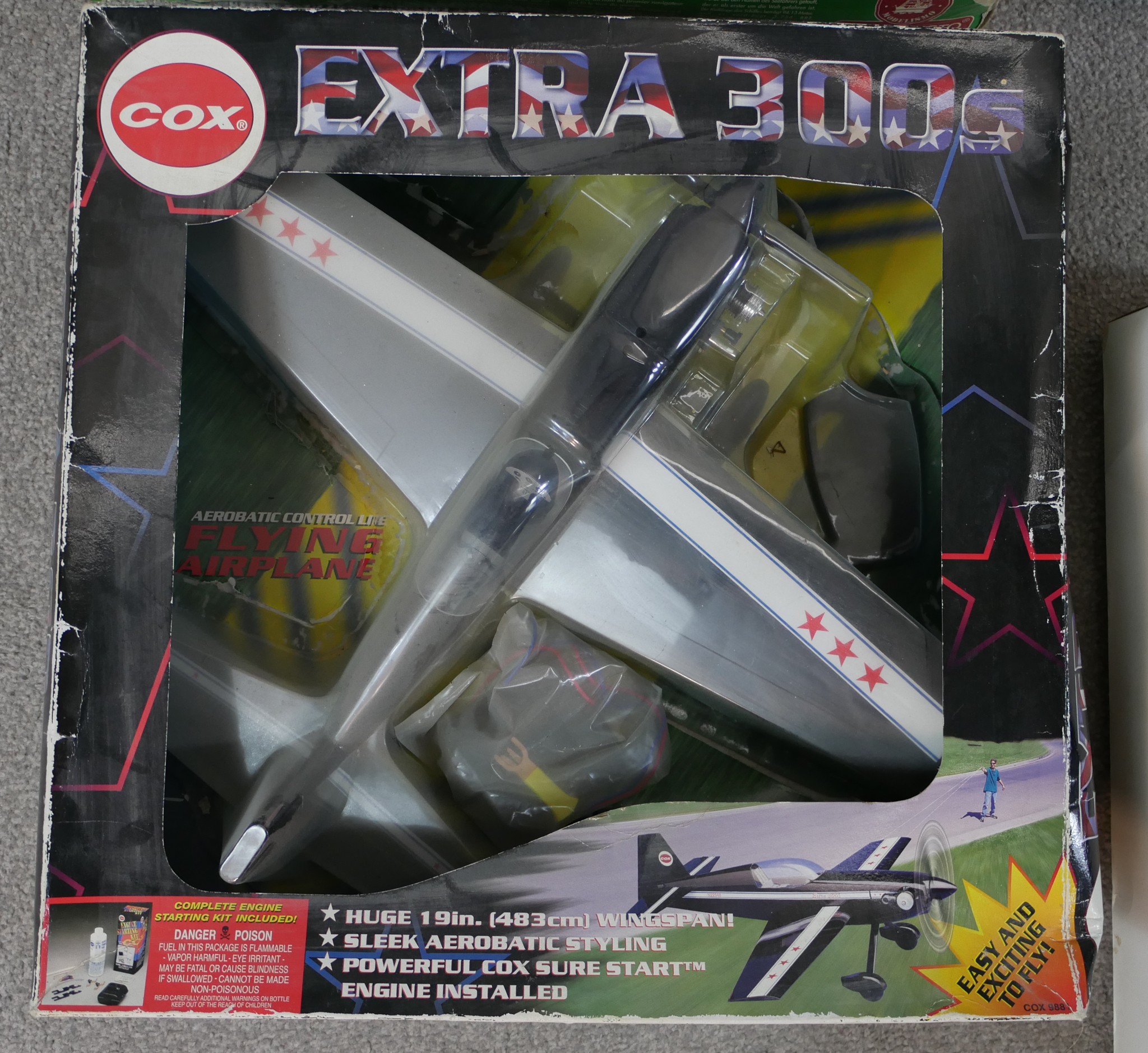 Three boxed model planes including a Cox 300s Extra, a Cox Sky Jumper helicopter and a Cox - Image 4 of 6