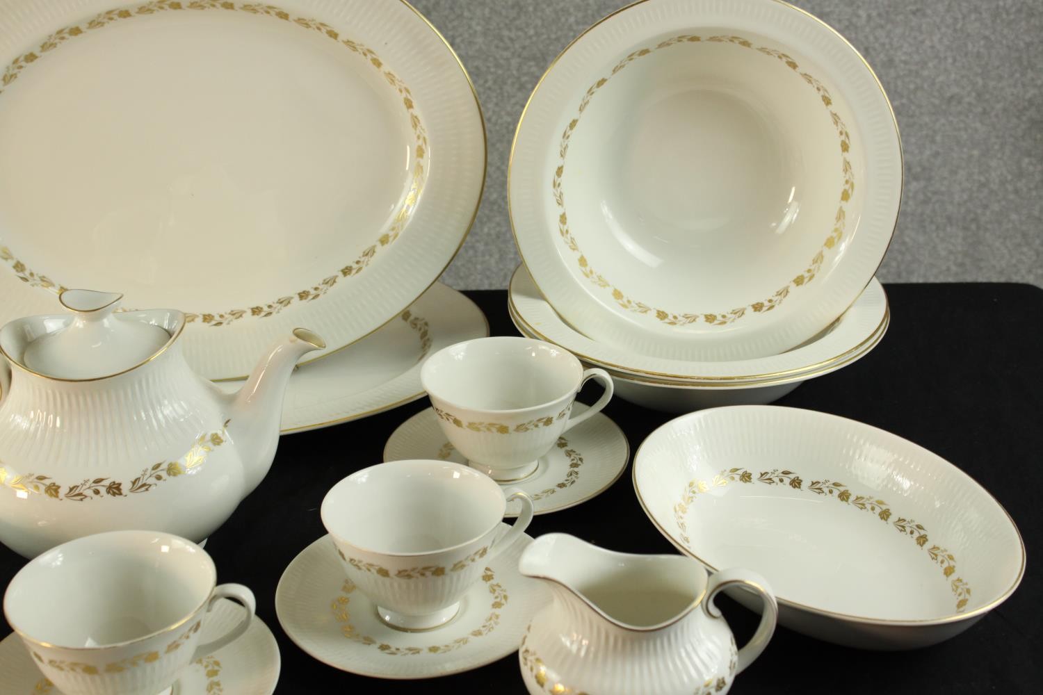 An extensive Royal Doulton Fairfax pattern tea and dinner service comprising of cups, saucers, - Image 6 of 12