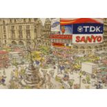Robert Duncan (20th century) Piccadilly, a pencil signed limited edition 127/300 coloured print on