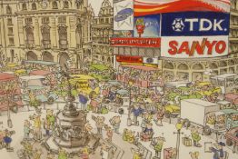 Robert Duncan (20th century) Piccadilly, a pencil signed limited edition 127/300 coloured print on