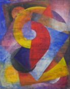 Graham Kearsley (20th century), brightly coloured abstract, watercolour on board, pencil signed,